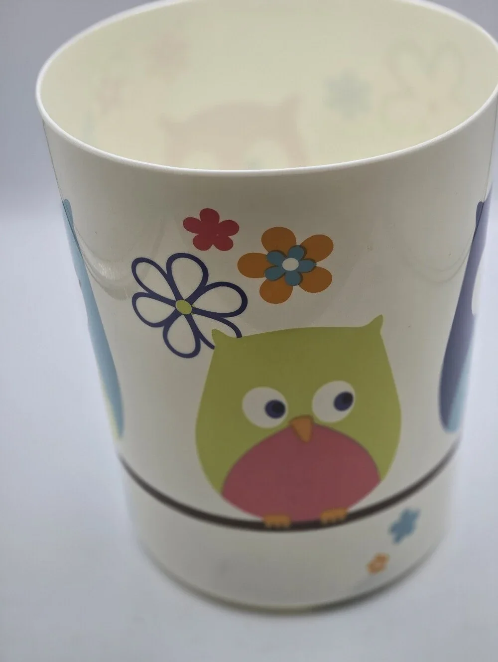 Children's Bathroom Owl Wooden Stool Owl Shower Curtain Hooks Owl Trashcan